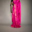 Ratnabali Rani Pink Tussar Matka Banarasi Saree - Antique Gold Zari Border