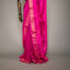 Ratnabali Rani Pink Tussar Matka Banarasi Saree - Antique Gold Zari Border