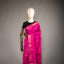 Ratnabali Rani Pink Tussar Matka Banarasi Saree - Antique Gold Zari Border