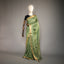 Ratnabali Sage Green Tussar Matka Banarasi Saree - Antique Gold Zari Border
