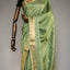 Ratnabali Sage Green Tussar Matka Banarasi Saree - Antique Gold Zari Border
