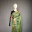 Ratnabali Sage Green Tussar Matka Banarasi Saree - Antique Gold Zari Border