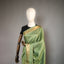 Ratnabali Sage Green Tussar Matka Banarasi Saree - Antique Gold Zari Border