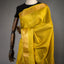Ratnabali Haldi Yellow Tussar Matka Banarasi Saree - Antique Gold Zari Border