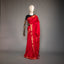 Ratnabali Crimson Red Tussar Matka Banarasi Saree - Antique Gold Zari Border