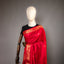 Ratnabali Crimson Red Tussar Matka Banarasi Saree - Antique Gold Zari Border