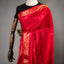 Ratnabali Crimson Red Tussar Matka Banarasi Saree - Antique Gold Zari Border