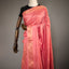 Ratnabali Coral Peach Tussar Matka Banarasi Saree - Antique Gold Zari Border
