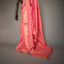 Ratnabali Coral Peach Tussar Matka Banarasi Saree - Antique Gold Zari Border