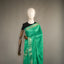 Ratnabali Emerald Green Tussar Matka Banarasi Saree - Antique Gold Zari Border