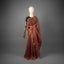 Taraka – Deep Terracotta Rust Matka Silk Sequin Jamdani Saree with Camel Brown Border