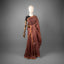 Taraka – Deep Terracotta Rust Matka Silk Sequin Jamdani Saree with Camel Brown Border