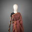 Taraka – Deep Terracotta Rust Matka Silk Sequin Jamdani Saree with Camel Brown Border