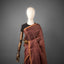 Taraka – Deep Terracotta Rust Matka Silk Sequin Jamdani Saree with Camel Brown Border