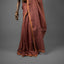 Taraka – Deep Terracotta Rust Matka Silk Sequin Jamdani Saree with Camel Brown Border
