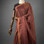 Taraka – Deep Terracotta Rust Matka Silk Sequin Jamdani Saree with Camel Brown Border