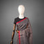 Taraka – Steel Grey Matka Silk Sequin Jamdani Saree with Crimson Border
