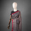 Taraka – Steel Grey Matka Silk Sequin Jamdani Saree with Crimson Border