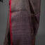 Taraka – Steel Grey Matka Silk Sequin Jamdani Saree with Crimson Border