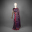 Taraka – Midnight Violet-Indigo Matka Silk Sequin Jamdani Saree with Crimson Border