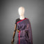 Taraka – Midnight Violet-Indigo Matka Silk Sequin Jamdani Saree with Crimson Border