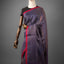 Taraka – Midnight Violet-Indigo Matka Silk Sequin Jamdani Saree with Crimson Border