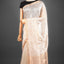 Matka Zari Jamdani Saree – Ivory Pearl with Handwoven Rose-Gold Zari Jamdani &amp; Broad Konia Pallu