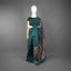 Matka Silk Sequins Jamdani Saree – Deep Teal Blue with Handwoven Gold Zari &amp; Sequinned Geometric Pallu
