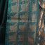 Matka Silk Sequins Jamdani Saree – Deep Teal Blue with Handwoven Gold Zari &amp; Sequinned Geometric Pallu