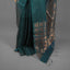 Matka Silk Sequins Jamdani Saree – Deep Teal Blue with Handwoven Gold Zari &amp; Sequinned Geometric Pallu