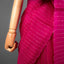 Sitara - Matka Silk Sequins Jamdani Saree - Vibrant Fuchsia Magenta with Handwoven Jamdani Chevron & Micro-Sequin Pallu