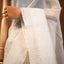 Sitara - Matka Silk Sequins Jamdani Saree – Pristine Ivory White with Handwoven Silver-White Chevron & Micro-Sequin Pallu