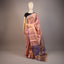 Dyuti - Dusty Rose Gold with Electric Blue Border, Tissue Kanjivaram Silk Saree