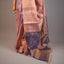 Dyuti - Dusty Rose Gold with Electric Blue Border, Tissue Kanjivaram Silk Saree