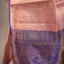 Dyuti - Dusty Rose Gold with Electric Blue Border, Tissue Kanjivaram Silk Saree