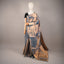Dyuti - Steel Blue Gold with Dual-Toned Metallic Sheen Tissue Kanjivaram Silk Saree