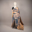 Dyuti - Steel Blue Gold with Dual-Toned Metallic Sheen Tissue Kanjivaram Silk Saree