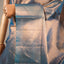 Dyuti - Steel Blue Gold with Dual-Toned Metallic Sheen Tissue Kanjivaram Silk Saree