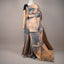 Dyuti - Steel Blue Gold with Dual-Toned Metallic Sheen Tissue Kanjivaram Silk Saree