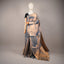 Dyuti - Steel Blue Gold with Dual-Toned Metallic Sheen Tissue Kanjivaram Silk Saree