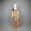 Kantha Vriksha Linen Saree – Muted Sage Grey with Hand-Embroidered Rose &amp; Black Floral Jaal