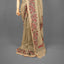 Kantha Vriksha Linen Saree – Muted Sage Grey with Hand-Embroidered Rose &amp; Black Floral Jaal