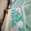 Kantha Vriksha Linen Saree – Seafoam Mint with Hand-Embroidered Botanical Fauna Flora