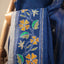 Kantha Vriksha Linen Saree – Indigo Blue with Hand-Embroidered Marigold &amp; Foliage Jaal
