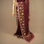 Kantha Vriksha Linen Saree – Deep Maroon with Hand-Embroidered Marigold Blossoms &amp; Foliage