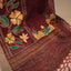 Kantha Vriksha Linen Saree – Deep Maroon with Hand-Embroidered Marigold Blossoms &amp; Foliage