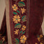 Kantha Vriksha Linen Saree – Deep Maroon with Hand-Embroidered Marigold Blossoms &amp; Foliage
