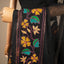 Kantha Vriksha Linen Saree – Midnight Black with Hand-Embroidered Marigold Flora &amp; Avian Motifs