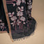 Kantha Vriksha Linen Saree – Midnight Blue with Hand-Embroidered Lotus Bloom &amp; Foliage Motifs