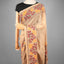 Kantha Vriksha Linen Saree – Natural Beige with Hand-Embroidered Marigold &amp; Terracotta Floral Jaal